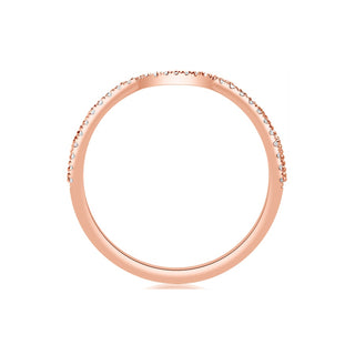 Classique Creations Scalloped Milgrain Diamond Curved Band Z2365B