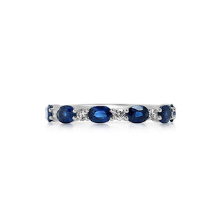 Classique Creations Sapphire Ovals and Diamond Ring Z2584B