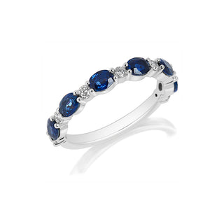 Classique Creations Sapphire Ovals and Diamond Ring Z2584B