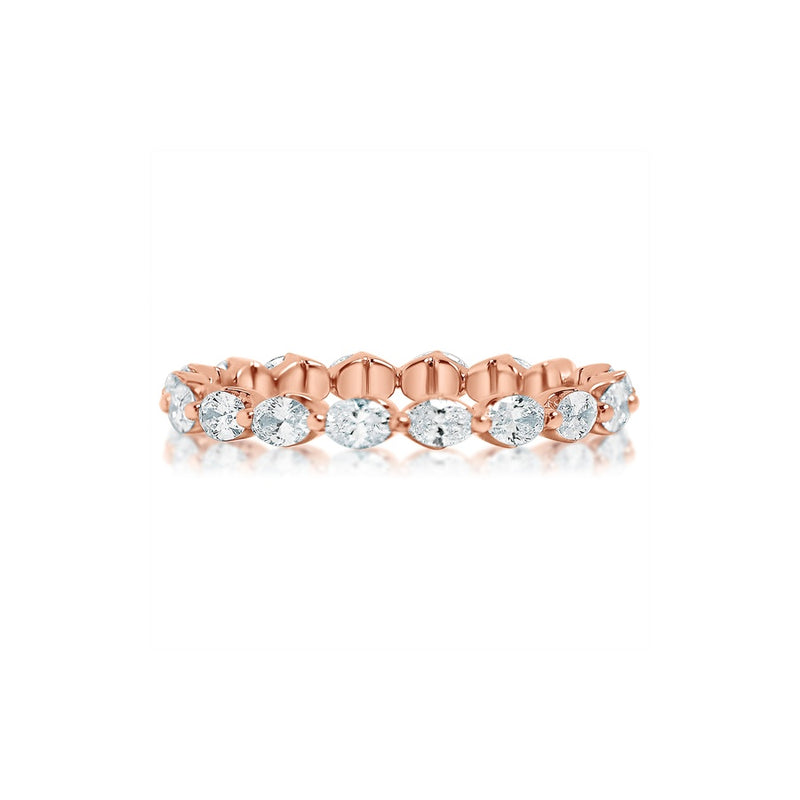Classique Creations East-West Oval Shared Prong Eternity Band Z2731B