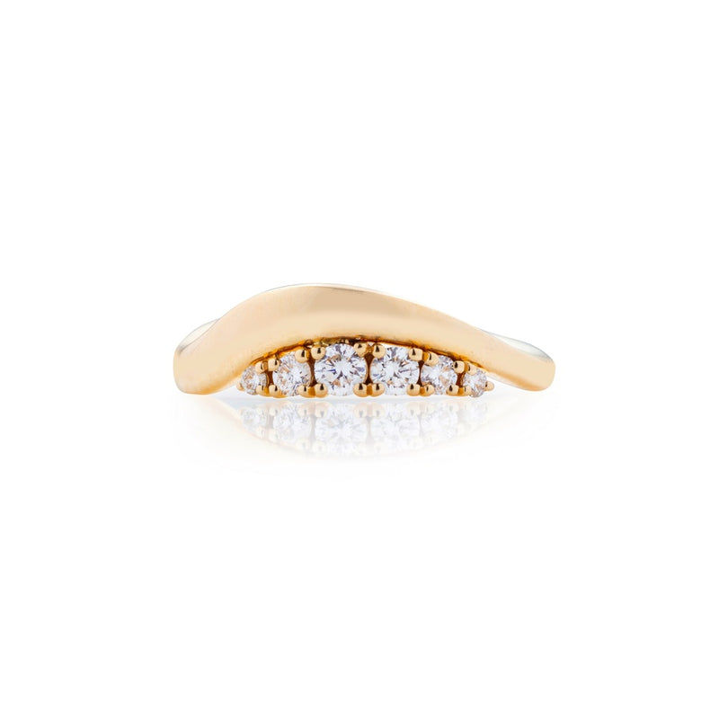 Classique Creations Diamond Asymmetrical Curved Band Z4249B