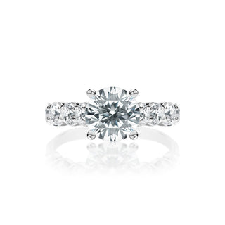 Classique Creations Round Diamond Double Shared Prong Engagement Ring Z1669R