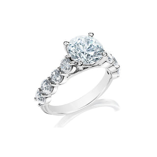 Classique Creations Round Diamond Double Shared Prong Engagement Ring Z1669R