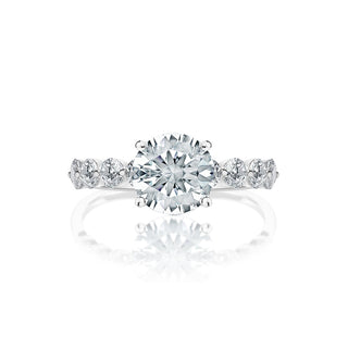 Classique Creations Round Diamond Bubble Band Engagement Ring Z1739R