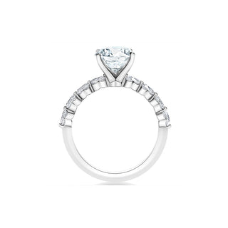 Classique Creations Round Diamond Bubble Band Engagement Ring Z1739R