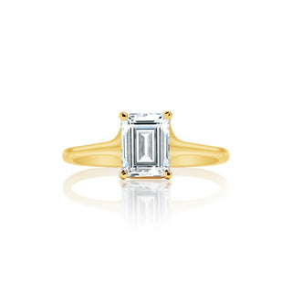 Classique Creations Round Solitaire Graduated Band Engagement Ring Z1955D