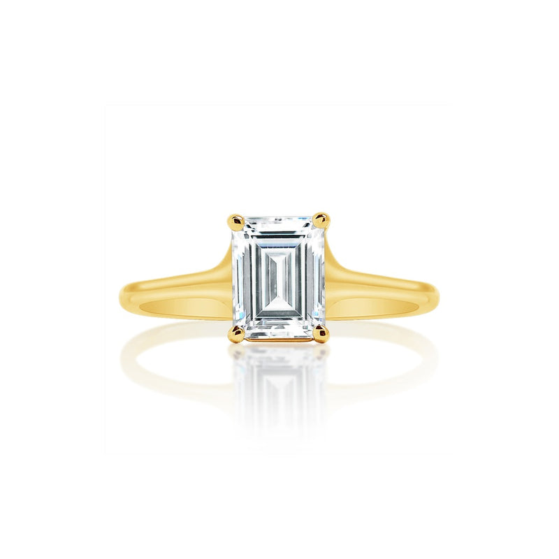 Classique Creations Round Solitaire Graduated Band Engagement Ring Z1955D