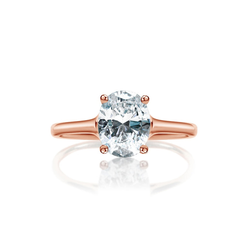 Classique Creations Round Solitaire Graduated Band Engagement Ring Z1955V
