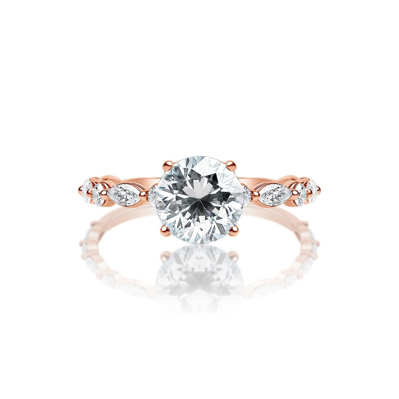 Classique Creations Round and Marquise Band Engagement Ring Z2051R