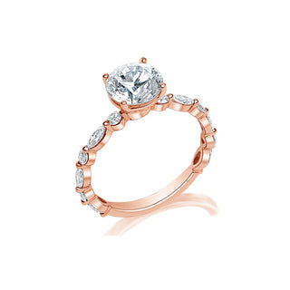 Classique Creations Round and Marquise Band Engagement Ring Z2051R