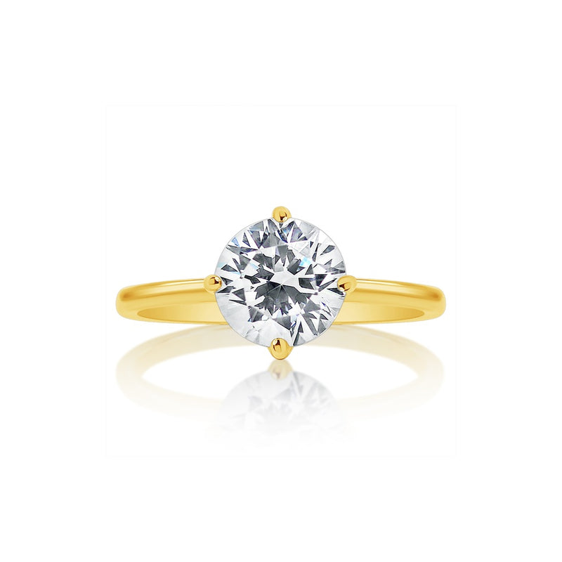 Classique Creations Round Kite Set Solitaire Engagement Ring Z2078R