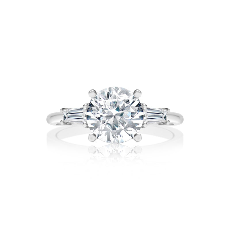 Classique Creations Round Three Stone Engagement Ring Z2115R