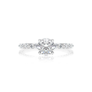 Classique Creations Round Diamond Bubble Band Shared Prong Engagement Ring Z2181R