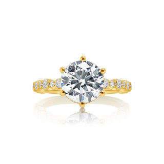 Classique Creations Round Diamond Six Prong Alternate Size Diamond Engagement Ring Z2547R