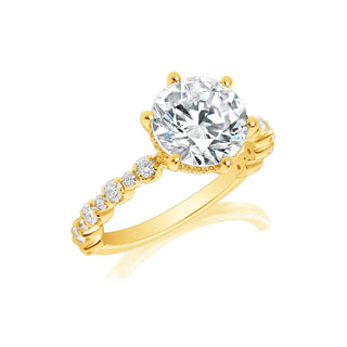 Classique Creations Round Diamond Six Prong Alternate Size Diamond Engagement Ring Z2547R