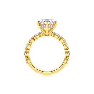 Classique Creations Round Diamond Six Prong Alternate Size Diamond Engagement Ring Z2547R