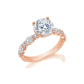 Classique Creations Round and Oval Diamond Band Engagement Ring Z2649R