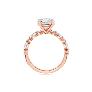 Classique Creations Round and Oval Diamond Band Engagement Ring Z2649R