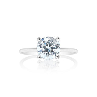 Classique Creations Round Diamond Diamond Rail Thin Band Engagement Ring Z2752R