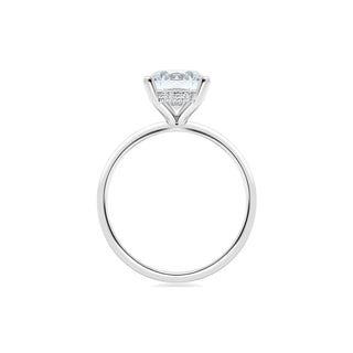Classique Creations Round Diamond Diamond Rail Thin Band Engagement Ring Z2752R