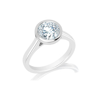 Classique Creations Round Diamond Bezel Set Engagement Ring Z2794R