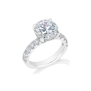 Classique Creations Hidden Halo Diamond Prong Engagement Ring Z2945R