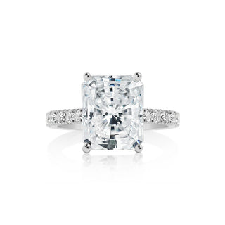 Classique Creations Cushion Diamond Rail and Bridge Engagement Ring Z2709C