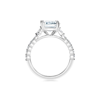 Classique Creations Emerald Diamond Marquise Split Shank Engagement Ring Z1768E