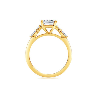 Classique Creations Emerald Diamond Cluster Engagement Ring Z2072E