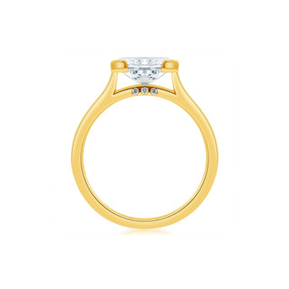 Classique Creations East West Oval Half Bezel Engagement Ring Z2795V