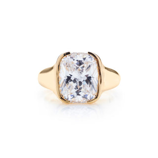 Classique Creations Half Bezel Cushion Diamond Engagement Ring Z4129C