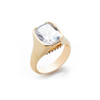 Classique Creations Half Bezel Cushion Diamond Engagement Ring Z4129C