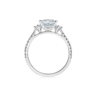 Classique Creations Princess Diamond Kite Sidestones Engagement Ring Z2037P