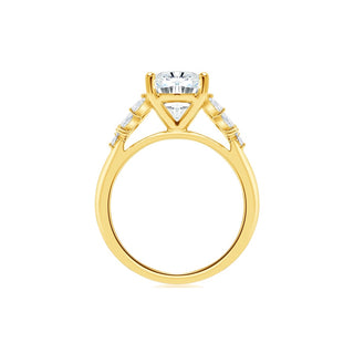 Classique Creations Oval Diamond Marquise and Round Cluster Engagement Ring Z2954V