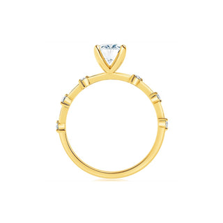 Classique Creations Oval Diamond Spaced Diamond Band Engagement Ring Z2183V