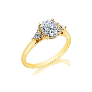 Classique Creations Oval Cluster Engagement Ring Z2119V