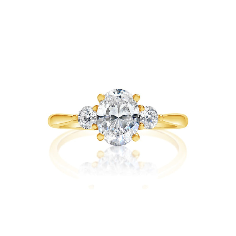 Classique Creations Oval Three Stone Engagement Ring Z2076V