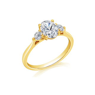 Classique Creations Oval Three Stone Engagement Ring Z2076V