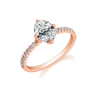 Classique Creations Oval Kite Set Engagement Ring Z1956V