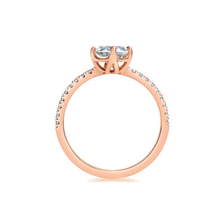 Classique Creations Oval Kite Set Engagement Ring Z1956V