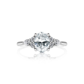 Classique Creations Oval Diamond Cluster Engagement Ring Z1937V