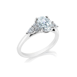 Classique Creations Oval Diamond Cluster Engagement Ring Z1937V