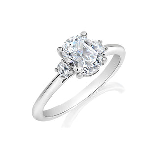 Classique Creations Oval Three Stone Engagement Ring Z1869V