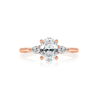Classique Creations Oval Diamond Pear Sidestones Engagement Ring Z1933V