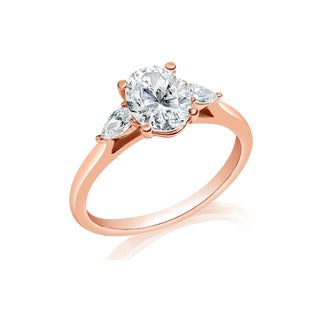 Classique Creations Oval Diamond Pear Sidestones Engagement Ring Z1933V