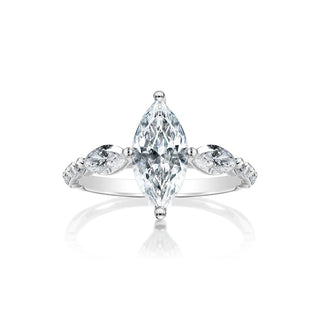 Classique Creations Marquise Three Stone Kite Engagement Ring Z1949M