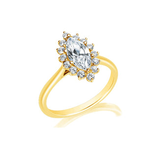 Classique Creations Marquise Halo High Polish Band Engagement Ring Z1772MM