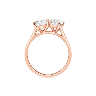 Classique Creations Emerald and Pear Toi et Moi Engagement Ring Z2824TM