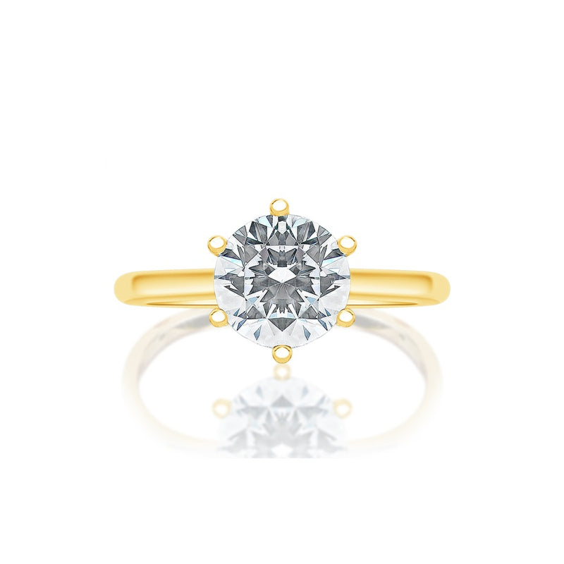 Classique Creations Round Six Prong Solitaire Engagement Ring RB518R