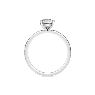 Classique Creations Round Solitaire Milgrain Band Engagement Ring Z1496R